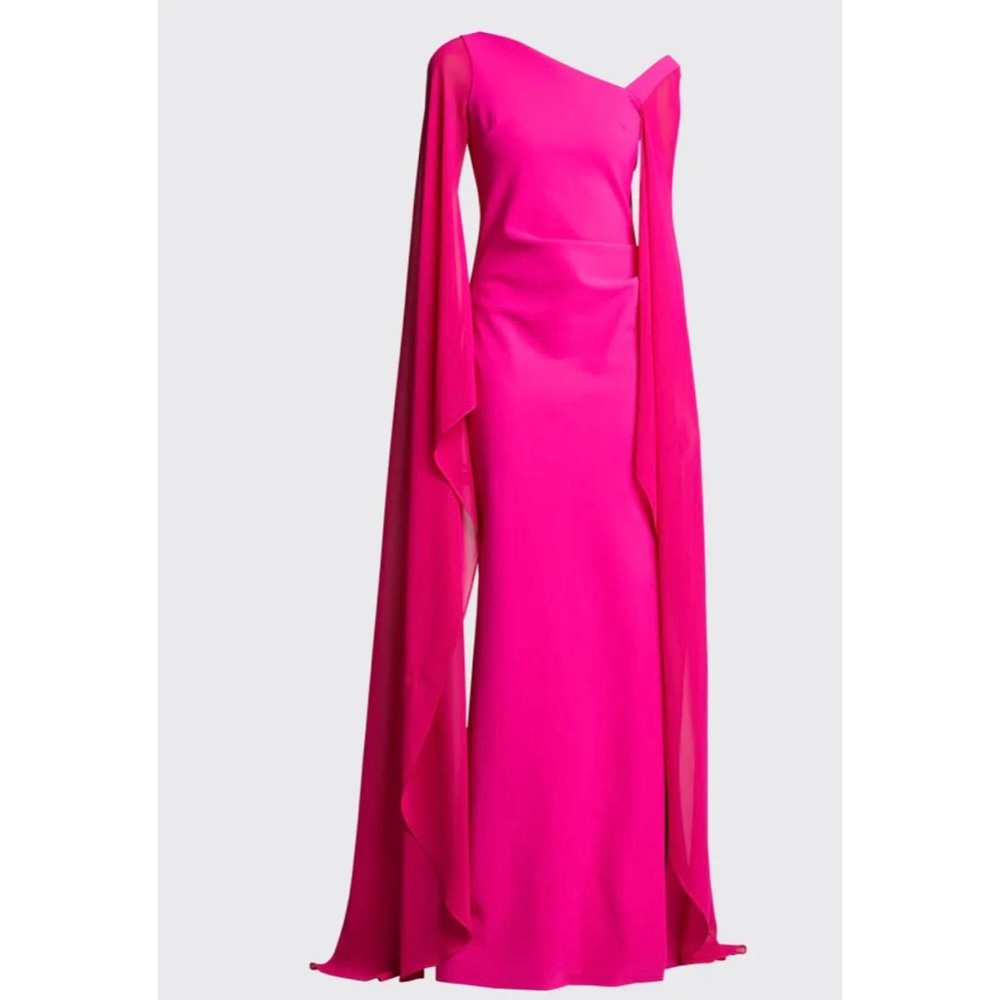 Rickie Freeman for Teri Jon Scuba Gown w/ Sleeves